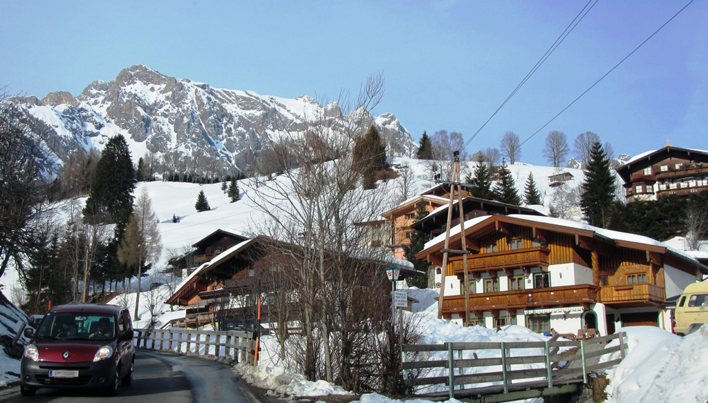 Auf dem Weg nach Maria Alm in der Skiwelt Amade